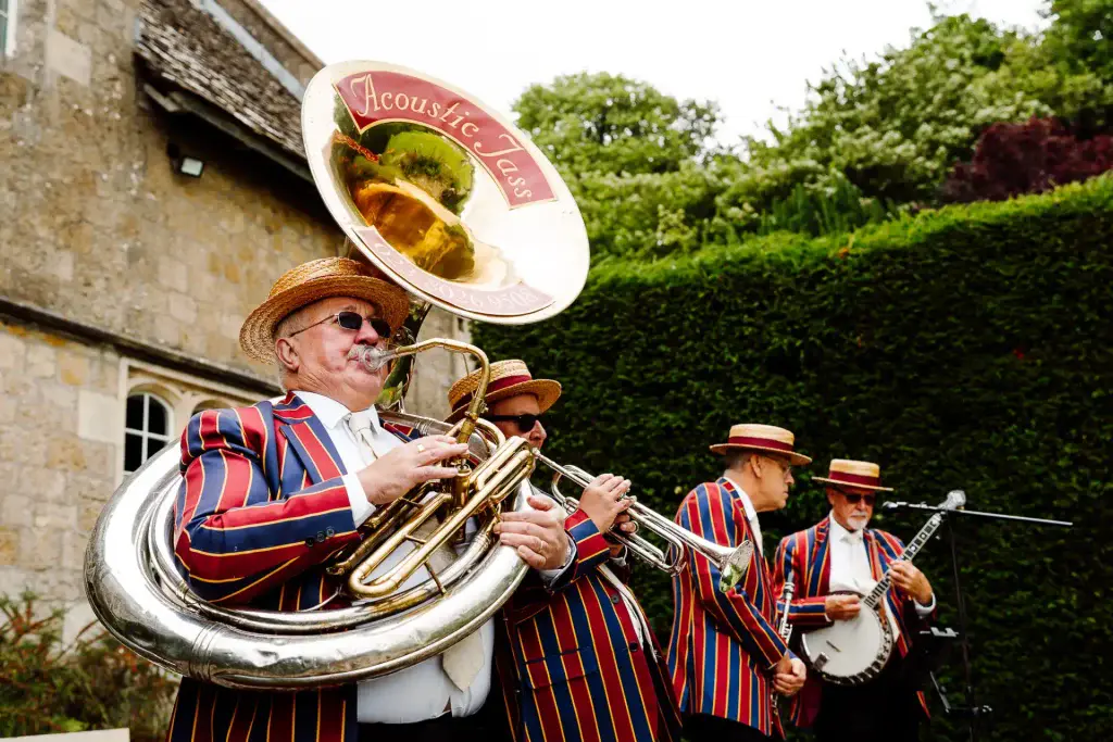 a group of people playing instruments