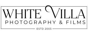 white villa photography and films established 2003 logo